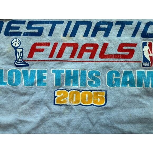NBA 2005 Playoffs Denver Destination Finals Mens XL Light Blue - Picture 4 of 8